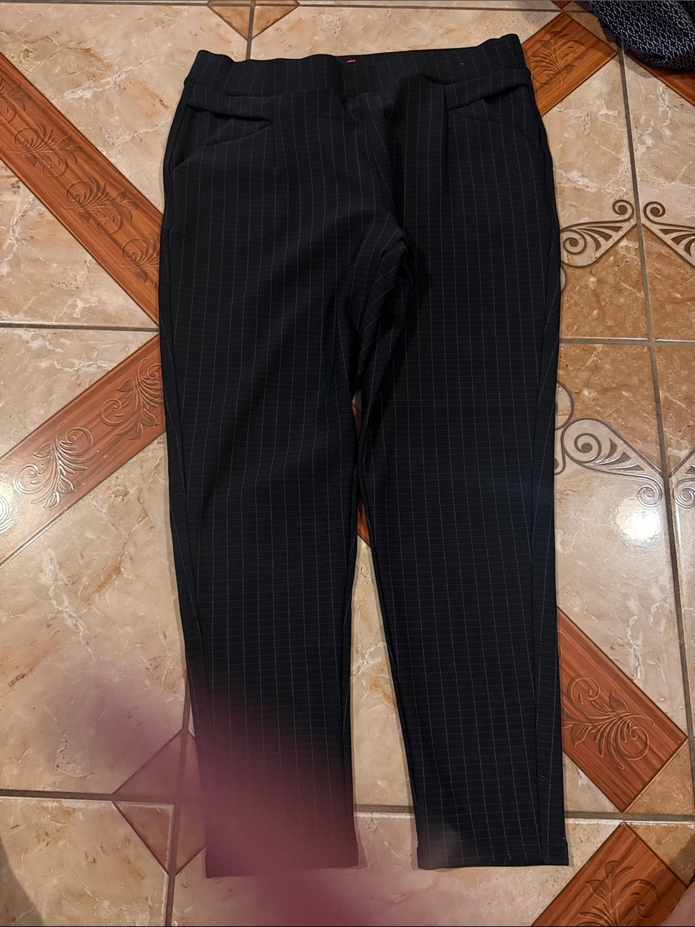 Black Pinstripe Dress Pants